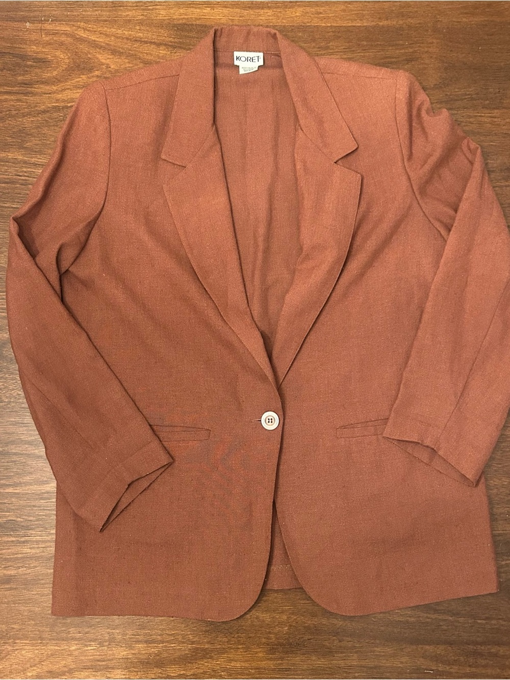 Vintage Koret Men's Rust Brown Single-Button Blazer